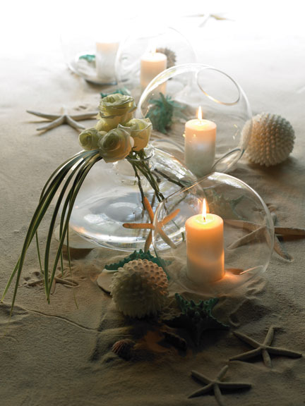 Aisle runner event design wedding using coast style and candle light, Crosswinds Vase. Accent Decor