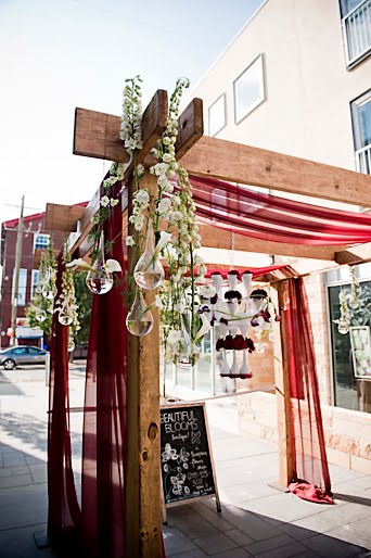 Beautiful Blooms florist using Accept Decor hanging vase
