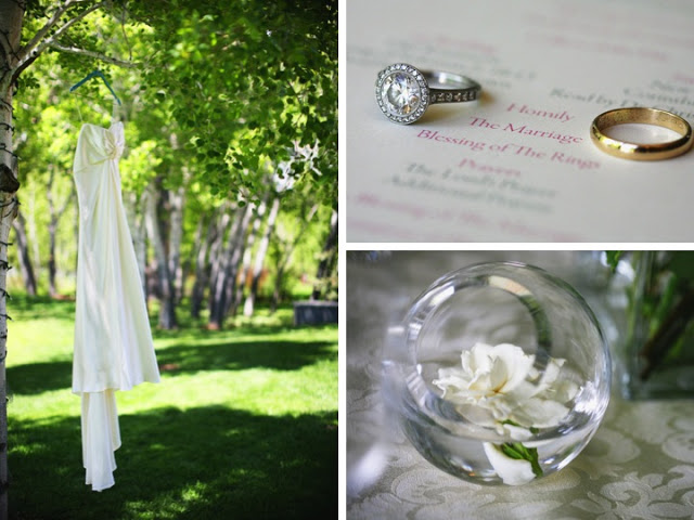 Gorgeous thick cut glass vase in wedding design