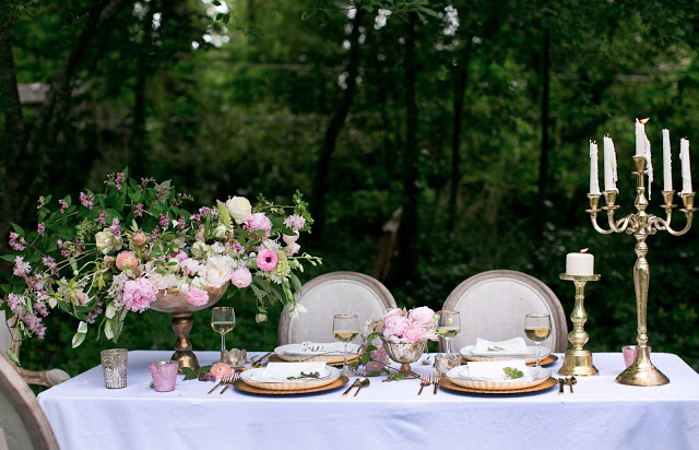 Styling by Ginny Branch, florals by Amy Osaba, products from Accent Decor