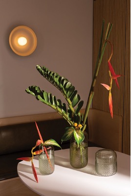 Clerel Vase styled atop a bistro table.
