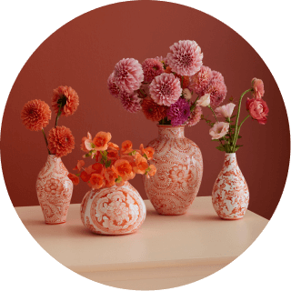 new wholesale vases and vessels featuring new coral elodie vases